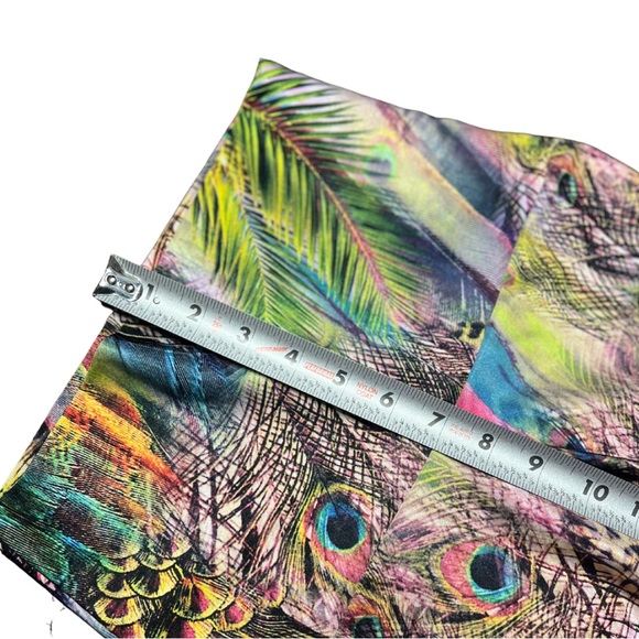 EUC Emily Hsu Designs S Peacock Leopard Print Long Legging Small Yoga High Waist - Picture 4 of 6